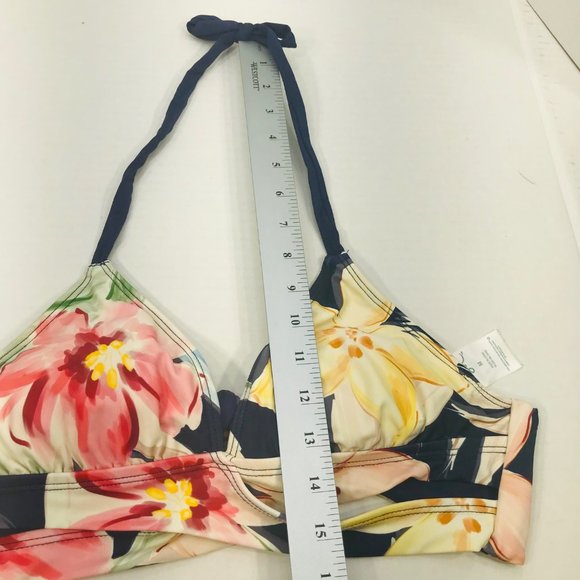 Kona Sol Womens Size Medium Removable Padding Halter Bikini Swim Top Floral NWOT - Picture 12 of 12
